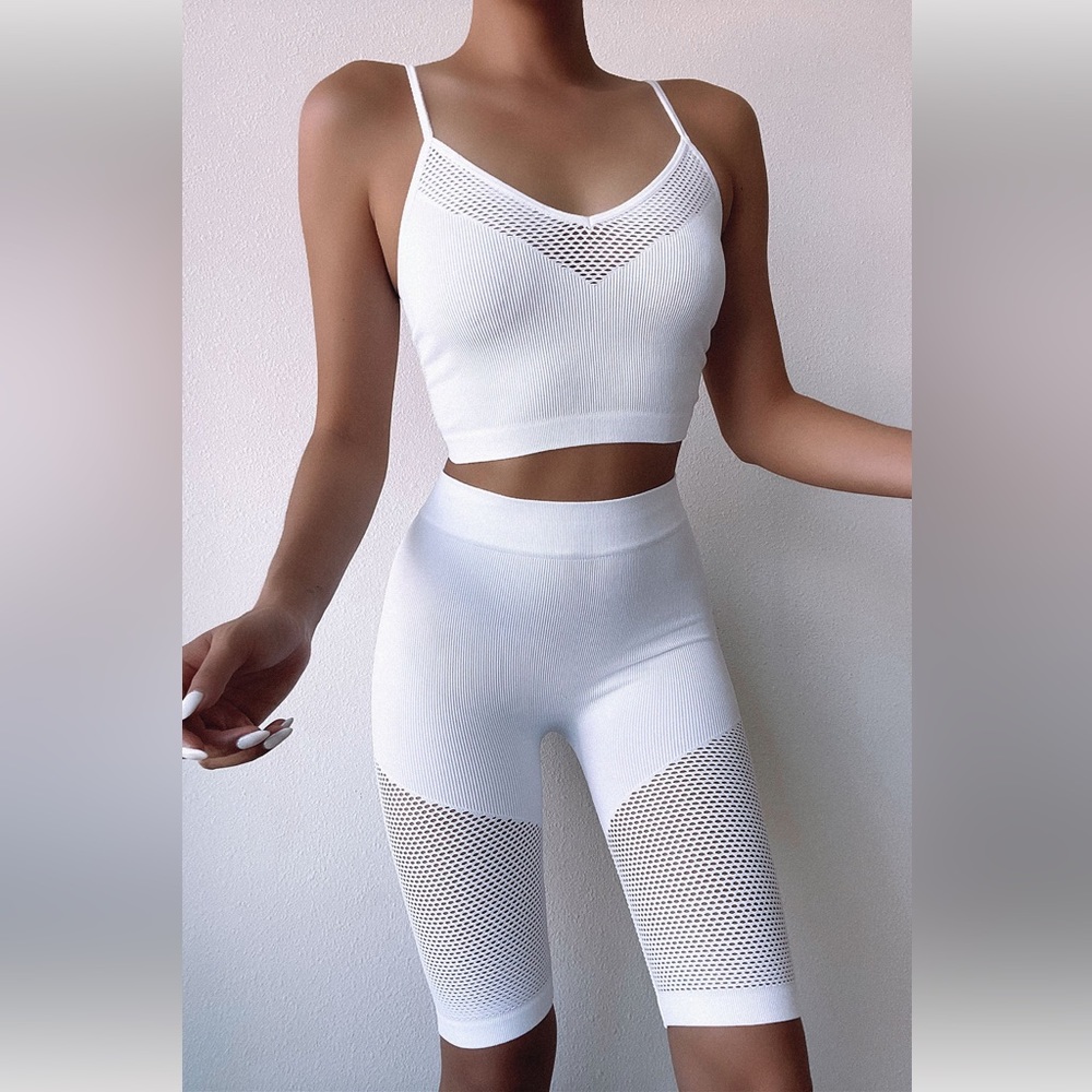 White biker shorts !